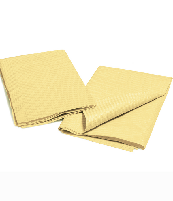 Disposable Dental Bibs Napkin 50Pcs Yellow - AZAC Group