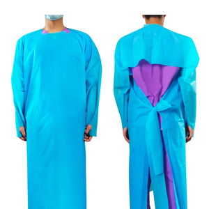 Level 4 AAMI Disposable Isolation Gown - 40 GSM Blue - AZAC Group