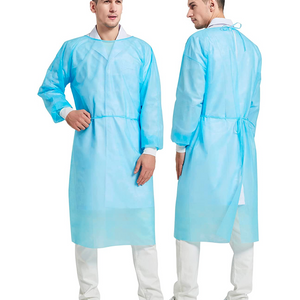 Disposable Breathable Polypropylene Isolation Gown Blue - AZAC Group
