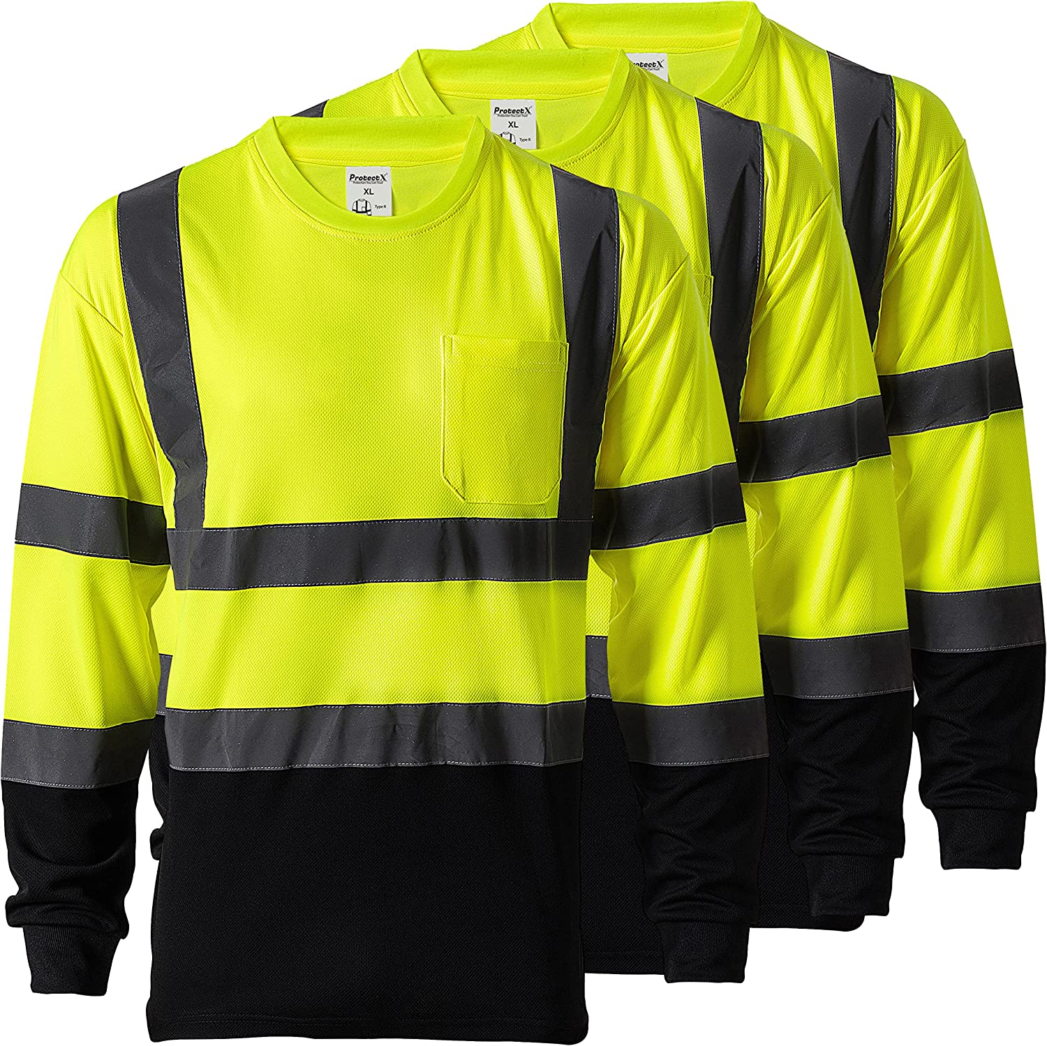 Black Class Safety Shirt Glory Max 2-Pack High Visibility Long